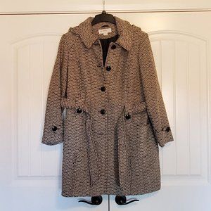 Liz Claiborne NWT Womens Wool Jacket with Detachable Hood, Size 1X